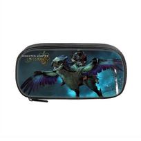 Animacinis Anime Studentas Didelės Talpos Mokyklos Monster Hunter Wilds Pieštukinė Krepšys Reikmenims Užtrauktuku Užsegamos Pieštukinės