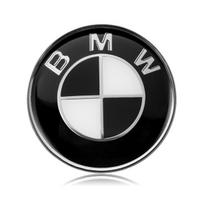 1Pcs 45mm Car Steering Wheel Badge Emblem Sticker Auto-Styling For BMW E36 E46 E53 E90 E60 E61 E93 E87 X1 X3 X5 X6 F30 F20 F10 pjvd00 juoda balta spalva
