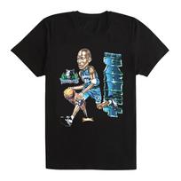 Vtg Kevin Garnett For Fans Cotton Black All Size Unisex Shirt MM874 M gray