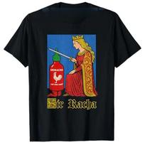 Sriracha Queen Sword Hot Chili Sauce Sir Racha T-shirt XXL blue
