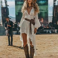Euro dydžio moteriškas muzikos festivalio roko orgijų vakarėlio gėlių leopardų dėmių nėrinių raukinėta briauna vintažinis kombinezonas M gray