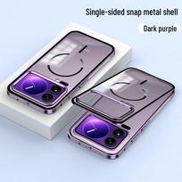 Xiaomi 17T Pro Magnetinis Metalinis Šilumos Išsklaidymo Dėklas - Matinis, Atsparus Pirštų Atspaudams, Užsegamas Šoninis Rėmelis Xiaomi 17 Pro gray