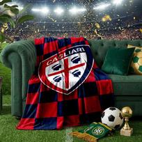 Futbolo Cagliari dizaino pledas Lengvas Ideali patalynės antklodė Puikiai tinka kelionėms, stovyklavimui, svetainėms, biurams, sofoms, gerbėjui Kalėdinė dovana 75x90cm