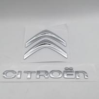1 vnt. 3D ABS Citroen automobiliui raidės Priekinės variklio dangčio emblema Dangčio lipdukas Galinės bagažinės emblema Lipdukas Stiliaus auto priedai gray