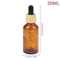 5-100 ml lašintuvų buteliukai su skalės reagentu akių lašais gintaro stiklo aromaterapinis skystas pipetės buteliukas Daugkartinio užpildymo buteliukai kelionės 30ML