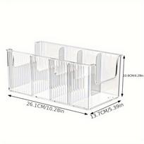 Belt storage box; home use; divided tie organizer; desktop transparent men's belt storage box. white