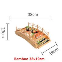 Japoniškas medinis mediena Virtuvė Sushi Tiltas Valtys Pušis Kūrybingas Sushi Sashimi lėkštė Padėklas Sushi stalo įrankiai Apdaila Ornamentas
