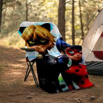 1pc Miraculous Ladybug2 Theme Blanket - Digital Print, Polyester, Cozy for All Seasons, Perfect for Outdoor, Camping, and Travel 100cmx150cm