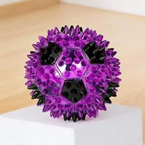 Elastic TPR Squeaky Dog Toy Bite Resistant Spiky Massage Ball Dog Chew Ball  Indoor Entertainment violetinė