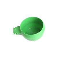 Round Bird Food Cup for Wire Cages, Hanging Bird Feeder for Small Birds L žalia