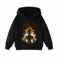 Dragon Ball series street loose boys' and girls' hooded pullover hoodie - anime-related children's comfortable outerwear 130 black