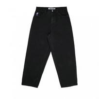 Mens High Waist Straight Leg Denim Pants With Embroidery Print Hip Hop Streetwear Style Cotton Blend Casual Wear XXL black