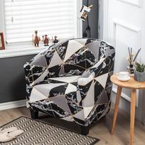 Klubo kėdės užvalkalas Mažo sofos odos apsauga Vienos sėdynės kėdės užvalkalas Armchair užvalkalai Valgomojo gėlėmis marginti 1 piece gray