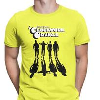 Mechaninis Apelsinas Šešėliai Marškinėliai Vyrams Vaikščiojanti Mechanika Kubrick Tamsuma Linksmas Medvilninis T-shirt Viršūnės Marškinėlis 6XL geltona