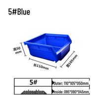 Modulinės plastikinės dalys ir įrankių laikymo dėžė su pasvirusia anga blue