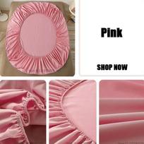 Paklodė su gumomis Neslystančios Reguliuojamos Čiužinio Užvalkalai Viengulei Dvigulei Karališko dydžio Karalienės dydžio Lovai 2PCS Pillowcase48x74 rožinė