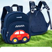 Nauja darželio berniukų ir mergaičių kuprinė Mažas drugelis Mažas automobilis Animacinis vaikų kuprinė Small(28cm*22cm*10cm) mėlyna