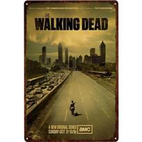 Metalinis skardinis plakatas The Walking Dead filmas Metalinis ženklas Plokštelė Plakatas Barui Klubui Sienų dekoras Retro Namams Vintažinė sieninė plokštelė Pakabukas 20x30cm（7.8x11.8inch） black