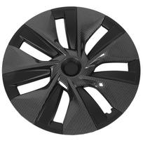 4 Pcs 19in Wheel Hub Cover Cap Fully Wrap Hubcap Rim Protector Trim Replacement for Tesla Model Y 2020‑2023 Carbon gray