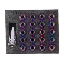 20pcs Wheel Lug Nuts M12x1.5 Thread 1.8in Height T304 Stainless Steel for Car ModificationColorful black