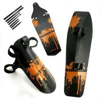 Bicycle Mudguard Set Cycling Accessory Bike Fenders Downtube/Front /Rear mud guard for MTB Road Bike Accessories 3 oranžinė