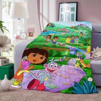 D-Dora the E-Explorer Adventure Blanket Warm And Soft Suitable For Bedroom Living Room Sofa Bed Office Travel Camping 80x60in