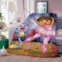 D-Dora the E-Explorer Adventure Blanket Warm And Soft Suitable For Bedroom Living Room Sofa Bed Office Travel Camping 30x40in