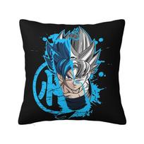 Custom Dragons Ball Goku Pillow Case Anime Manga Chair Cushion Cover Square Pillowcase 30cmx30cm black