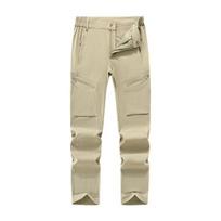 Unisex Alpinistinės Kelnės Vandeniui Atsparios Greitai Džiūstančios Kelioninės Kelnės Plataus Kojos Laisvos Tiesios Daug Kišenių Elastingas Juosmuo Viso Ilgio Ilgos Kelnės XL chaki