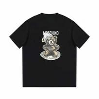 Moschino meškiuko grafikos marškinėliai vyrams Dizainerio marškinėliai M juoda