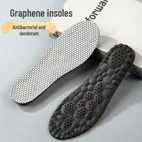 Graphene Insoles with Poop-Stepping Feel, Massage, Shock Absorption, Comfortable, Breathable, High Elasticity, Arch Support, Anti-Fatigue. 37-38 juoda