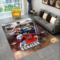 CR7 Ožys Ronaldo Futbolo Žvaigždė Kilimas Žaidimų Kambariui Miegamajam Svetainei Sofai Namų Dekoras, Vaikų Plotas Kilimas Neslystantis Grindų Kilimėlis Dovana 40x60cm black