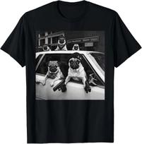 Funny Pug Meme Pug Gangster Dog Street Style T-Shirt XL gray