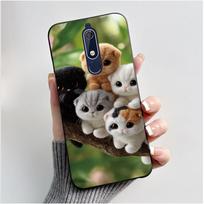 Casing For Nokia 5.1 6.1 Aesthetic Luxury Cute Cool Boys Girls Soft silicone Phone Case Back Cover Black Matte Protective Shell Nokia 6.1 black