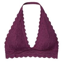 Nugara surišamas nėriniuotas push-up liemenėlė, belaidė patogi paminkštinta camisole apatinė apranga S bordinė