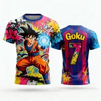 Dragon Ball Z 2026 Goku Men'sAnime T-shirts Children's Clothing Short Sleeve 6XL blue