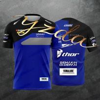 Naujas R1m modelis Motociklų lenktynių entuziastams Mėlynas ir raudonas Unisex Vasariniai kasdieniai kvėpuojantys sportiniai greitai džiūstantys marškinėliai 6XL blue