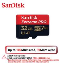 Sandisk Extreme Pro Kortelė 256GB Micro SD Kortelė SDXC Atminties Kortelė UHS-I 128GB 512GB 64GB 32GB U3 V30 TF Flash Kortelės Atminties Kortelės Adapteris Kamerai DJI 32GB black