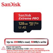 Sandisk Extreme Pro Kortelė 256GB Micro SD Kortelė SDXC Atminties Kortelė UHS-I 128GB 512GB 64GB 32GB U3 V30 TF Flash Kortelės Atminties Kortelės Adapteris Kamerai DJI 128GB