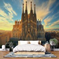 Sagrada Familia, Barcelona tapestry 230x180 juoda