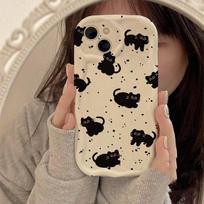 Cute Black Cat Case For Motorola Moto Edge 50 Fusion 50 Pro Ultra G84 G14 E13 E14 G35 G22 G30 G24 G05 G15 G54 G34 E22 G35 Cover Motorola E22 brown