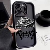 Japan Anime B-Berserk Phone Case For iPhone 11 12 13 14 15 16 17 Pro Max Plus 17 AIr Shockproof Bumper Back Cases Cover iPhone15 gray