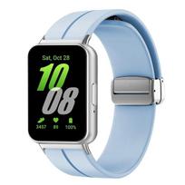 Silicone Strap For Samsung Galaxy Fit3 Watch Band Magnetic Buckle Wristband For Samsung Galaxy Fit 3 Bracelet Replacement Correa for Galaxy Fit 3 gray