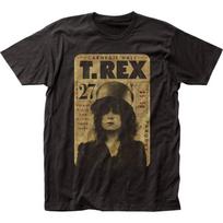 T Rex Koncerto Bilietas Unisex Marškinėliai Muzika Klasikinis Rokenrolio Grupės Marškinėlis Naujas Juodas Grafinis Marškinėlis L brown