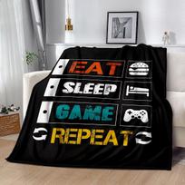 Gaming Controller Design Throw Blanket Vibrant Neon Geometric Soft Gamers Living Room Bedroom Decor Blanket Highquality Fabric 130cmx150cm gray