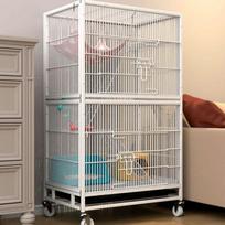 Pet Bird Parrot Cage Square Tube Cage 60x41x76cm tray gray
