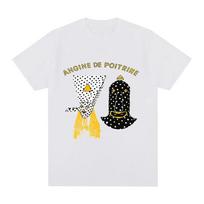 Krūtinės angina T-shirt Švelnios medvilnės Roko grupės albumo iliustracija Grafinis spaudinys Marškinėliai Gatvės stilius Moterys Vyrai Vintažinis Viršus Hip Hop Gatvės stilius Per dydį T-shirt S white