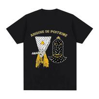 Krūtinės angina T-shirt Švelnios medvilnės Roko grupės albumo iliustracija Grafinis spaudinys Marškinėliai Gatvės stilius Moterys Vyrai Vintažinis Viršus Hip Hop Gatvės stilius Per dydį T-shirt 4XL black