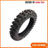 Didelio našumo 80/100-10 3.00-10 vidinės ir išorinės padangos, tinkamos visureigių lenktyniniams motociklams outer tire black
