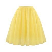 Tutu sijonas Moteriškas sijonas Retro vakarėlis Tiulis Baletas Rockabilly Pasijonis Apatinis sijonas Šokio suknelė Cosplay Tinklinis sijonas L beige